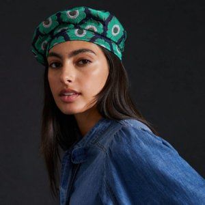 Anthropologie Floral Beret